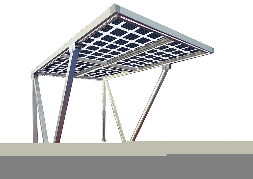 The frame is quite easy to assemble and there is the option of integrating LED lighting strips in the aluminium profiles.