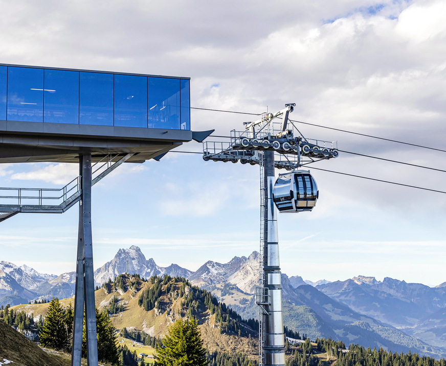 A total of around 800 square metres of VSG (made from two layers of ESG) from Glas Marte was installed for the cable car buildings.