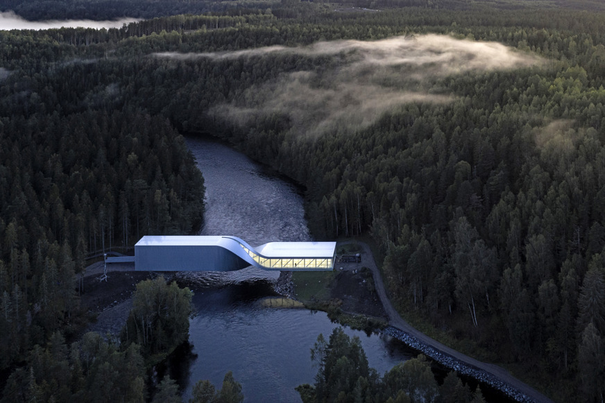 As part of a sculpture park, this bridge almost is a sculpture in its own right.