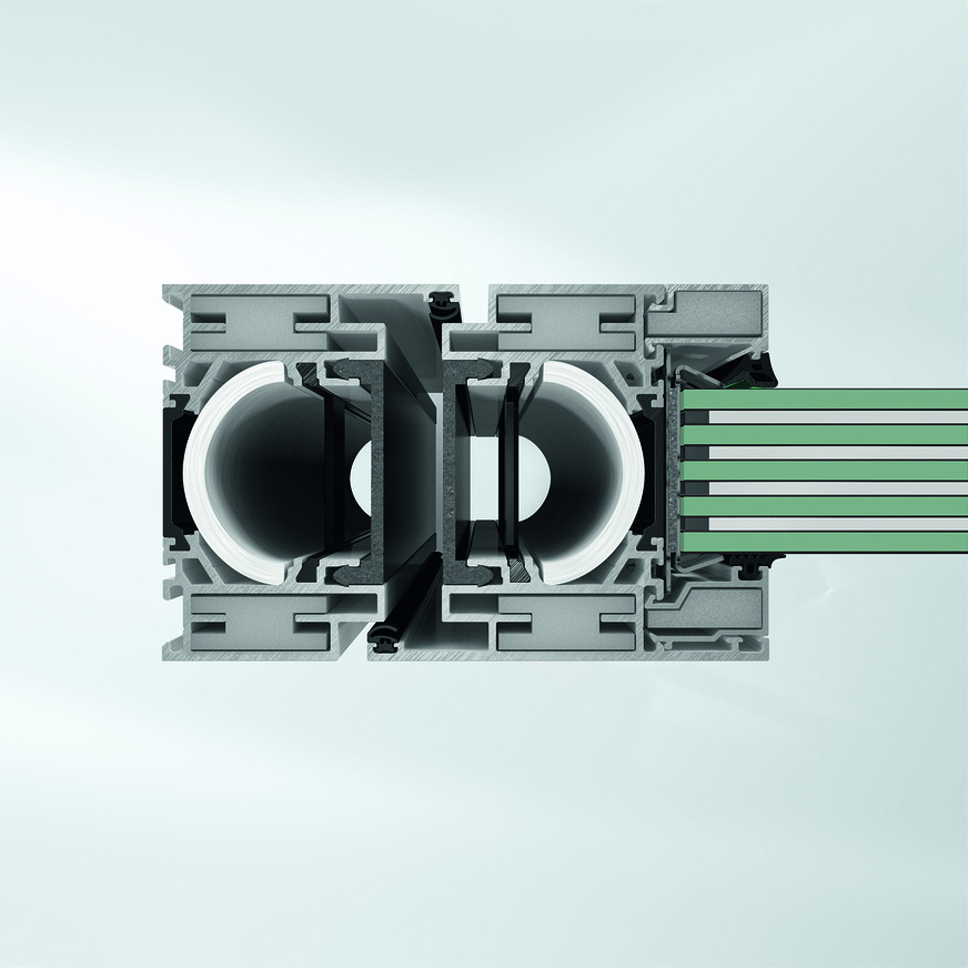 The open-ended profile geometry enables efficient manufacture and assembly of concealed fittings.