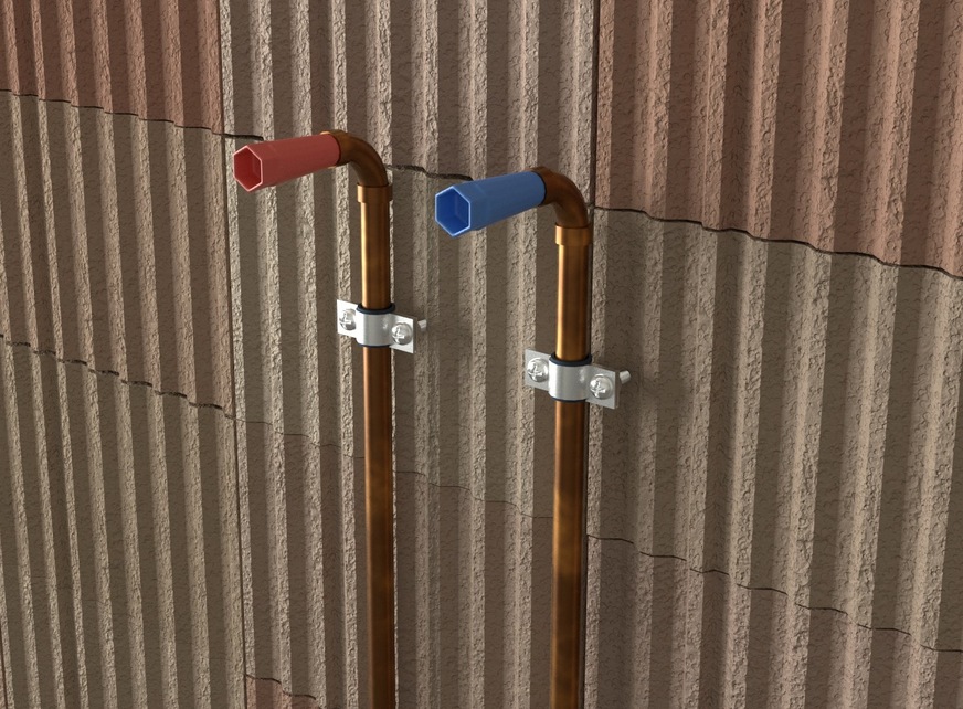 In the wet construction phase, only a flush-mounted element is set...