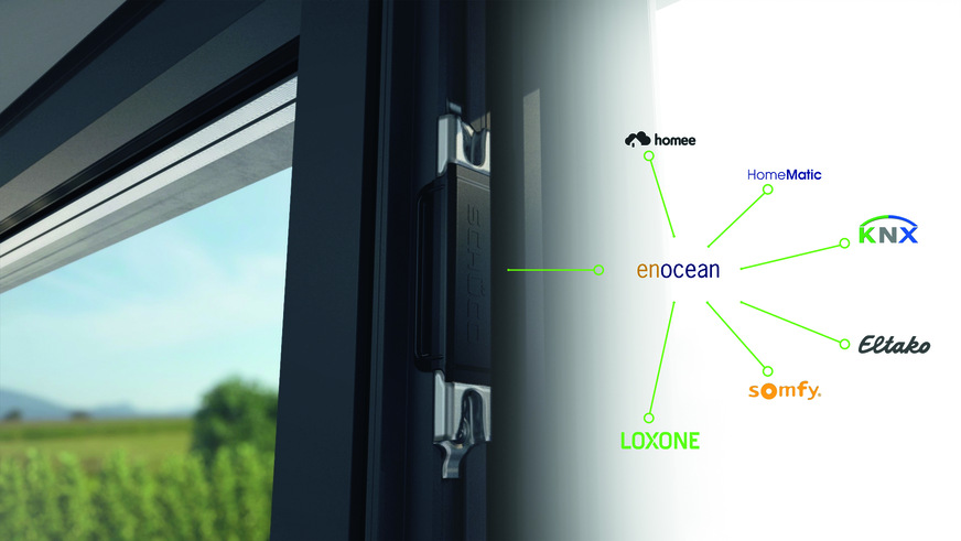 The wireless creeper without cables or batteries can be connected directly to EnOcean-capable systems or to KNX systems using an additional external gateway.