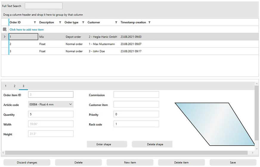 The new Cut+ software was developed to optimise glass cutting, with everything that goes with it.