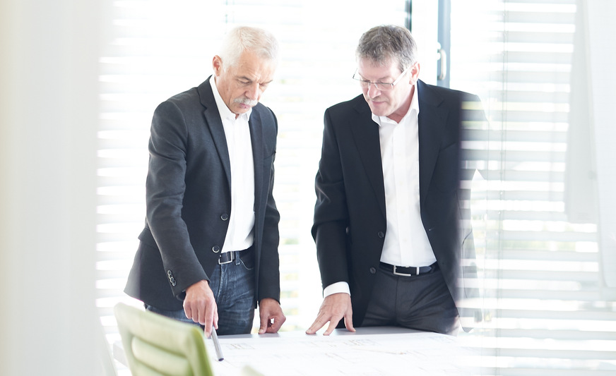 Gerhard Seele (left) and Siegfried Gossner founded the seele company in 1984.