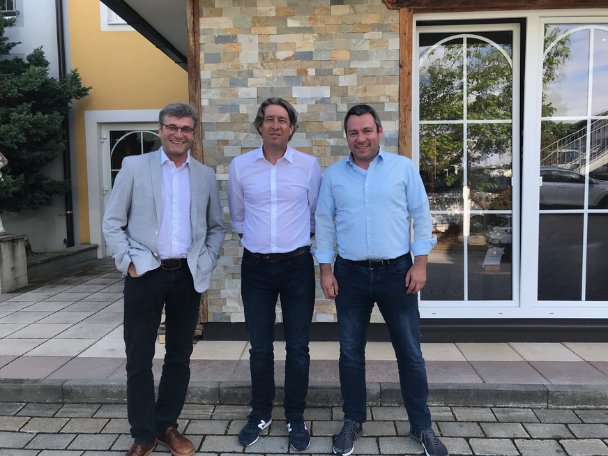The managing directors of the Arnold Glas Group were also on site (from left): Jürgen Brunner, Andreas Winter (spokesman) and Albert Schweitzer.