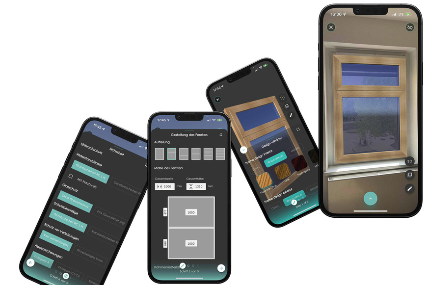 The design and configuration of the windows is independent of the manufacturers' frame profiles. Based on the configured data, a supplier can subsequently offer suitable products using its own software.