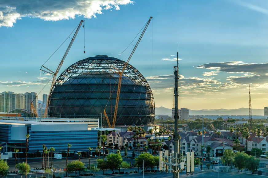 The new event centre The Sphere in the casino city of Las Vegas will open at the end of September. The spherical structure incorporates insulating glass in the form of parallelograms equipped with warm edge  systems from H.B. Fuller | Kömmerling.