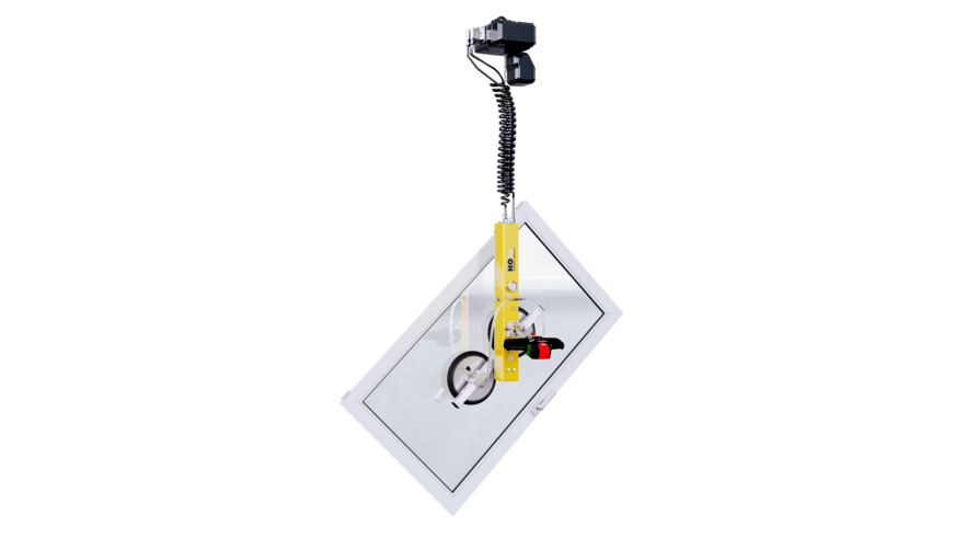 The Hovamat VD vacuum lifter is a handling device for transporting heavy glass, windows and construction elements.