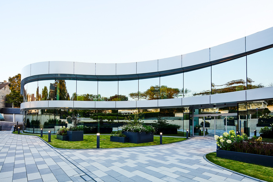 The striking shape of Wera Werkzeuge's new headquarters is derived from the handle shape of the company's screwdrivers.