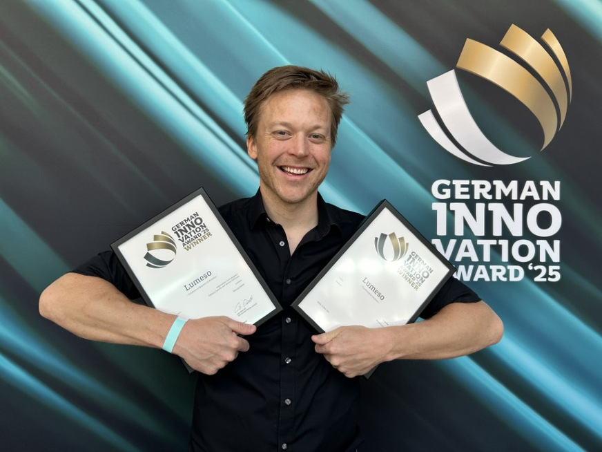 Georg Katzlinger-Söllradl (CEO and co-founder) is delighted about the double victory at the German Innovation Awards.