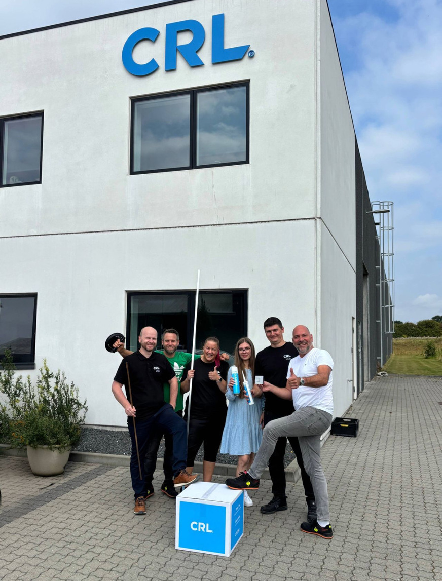 The CRL team at the new Danish location in Kolding with Managing Director Dominik Hinzen (right)