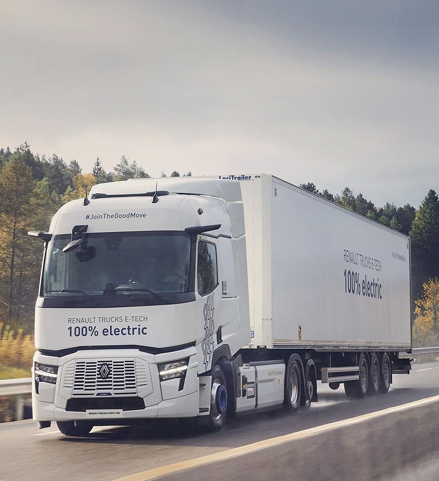 Mit den neuen Elektro-Lkw für den Fernverkehr lässt sich mit einer einzigen Ladung bis zu 600 km weit fahren.