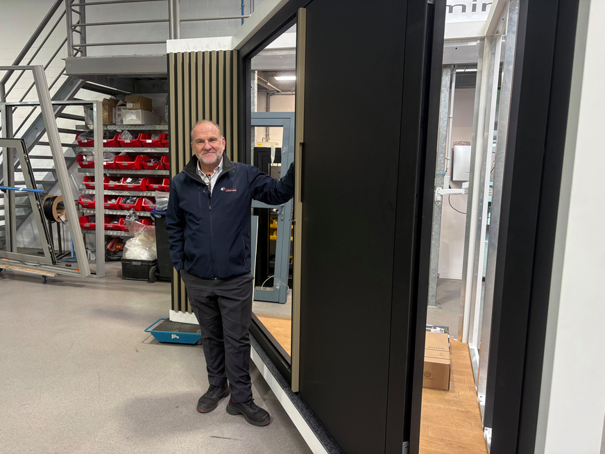 Aliplast CEO Van Sebroeck at the exhibition at the Lokeren (B) site.