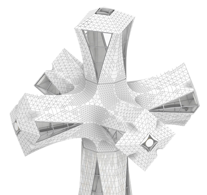 Once completed, this is what the cross will look like.