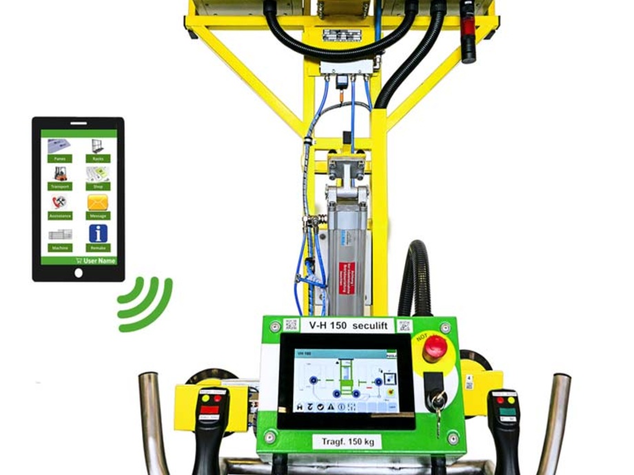Hegla Vacuum lifter with safety check function GW News