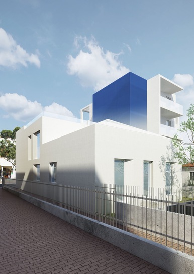 As this 3D rendering shows, glass makes a big impact on the façade.