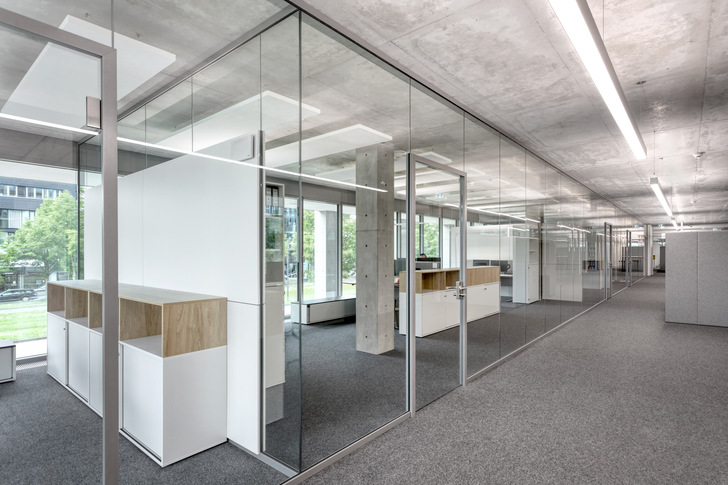 This is a flexible fecoplan partition wall system from feco that can also be easily relocated at a later date.