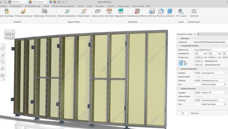 The parametric 3D modelling software Apollon and the CAD software Athena work together like a perfect team.