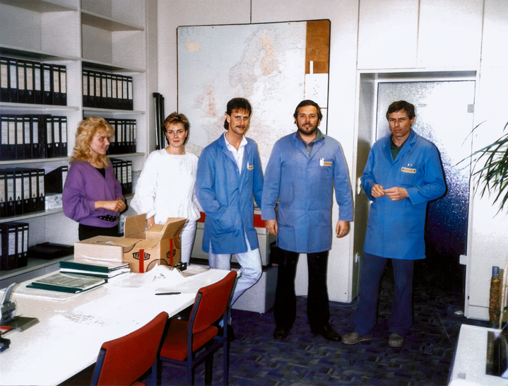How it all started: the Services team in the late 1980s.