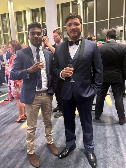 Rafael Nacimento (right) will be the new Managing Director – here pictured with technician Vibhath Senanayake at AusFenEx2023.