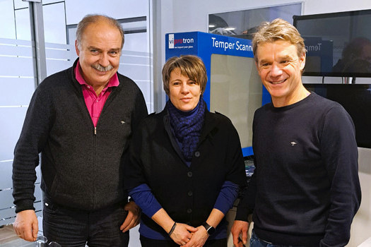 From left to right: Rainer Feuster, ex Vice President Sales; Sandra Kugler, Sales and Marketing Director; Kai Vogel, CEO and owner of Viprotron GmbH. - © Viprotron

