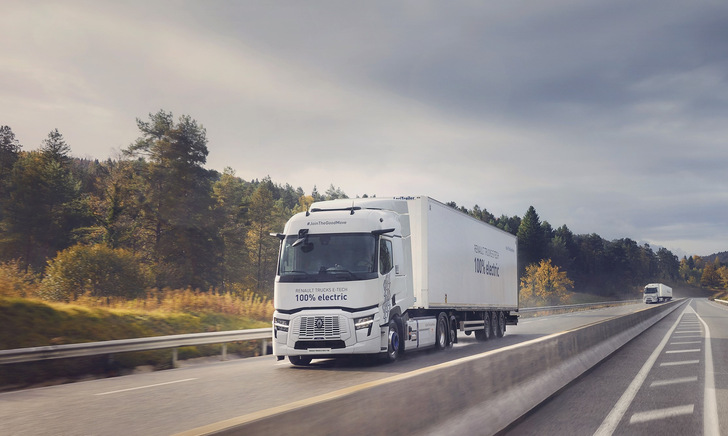 Mit den neuen Elektro-Lkw für den Fernverkehr lässt sich  mit einer einzigen Ladung bis zu 600 km weit fahren.