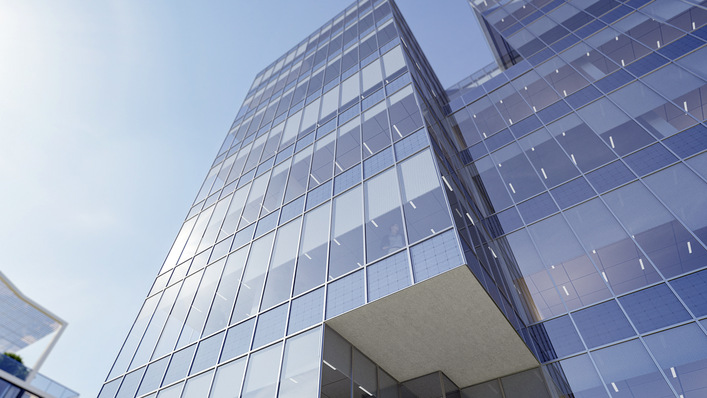 The new product "Stopray Active" combines solar cells with a magnetron coating and can be perfectly matched to Stopray Vision glazing. For facades, this means homogeneous surfaces that also generate energy.