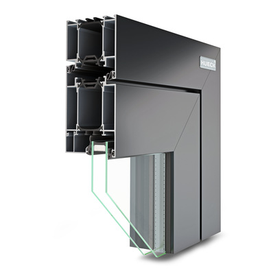 Hueck Lambda DS 075 is a modular system encompassing three variants of aluminium door profiles, each with a profile depth of 75 mm.