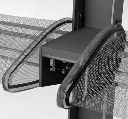 In scattering and diffusing the light that streams into the window, these wing-shaped fins provide shading with minimum visual encumbrance.