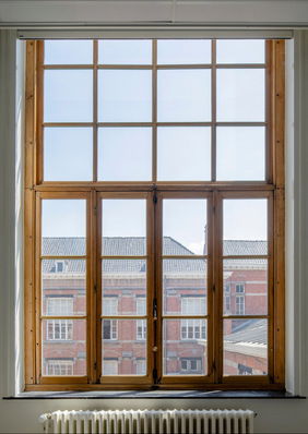 Muntin windows achieve excellent thermal insulation values and save heating costs after the glass has been replaced with Fineo.