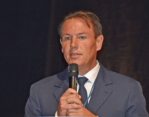 President of the Finstral Board of Directors: Joachim Oberrauch, son of Finstral founder Hans Oberrauch during a panel discussion at the Rosenheim Window and Facade Comference.